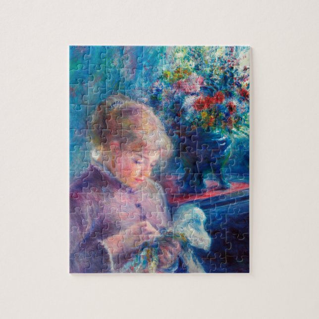 Young Woman Sewing (1879) av Pierre-Auguste Renoir Pussel (Vertikal)