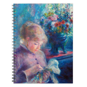 Young Woman Sewing av Pierre-Auguste Renoir Anteckningsbok