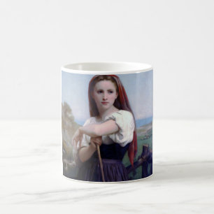 Young Woman Shepherdes, Bouguereau Kaffemugg