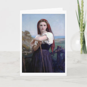Young Woman Shepherdes, Bouguereau Kort