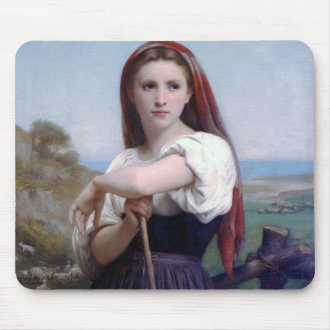 Young Woman Shepherdes, Bouguereau Musmatta (Framsidan)