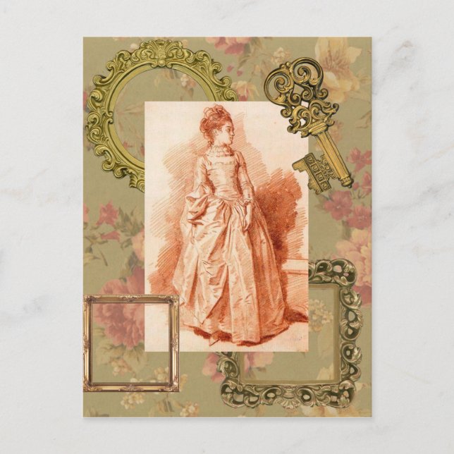 Young Woman Ständiga Vykort (Framsida)