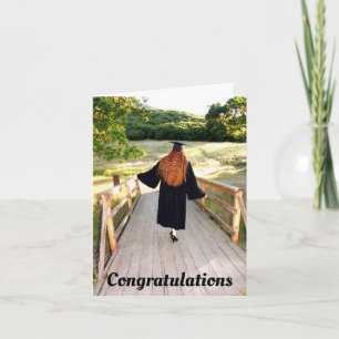 Young Woman Studenten Greeting Card Kort
