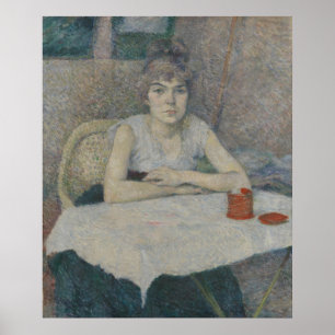 Young Woman vid Bord Toulouse-Lautrec Poster