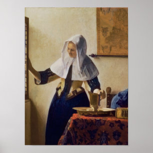 Young Woman with a Water Jug, c.1662 Poster