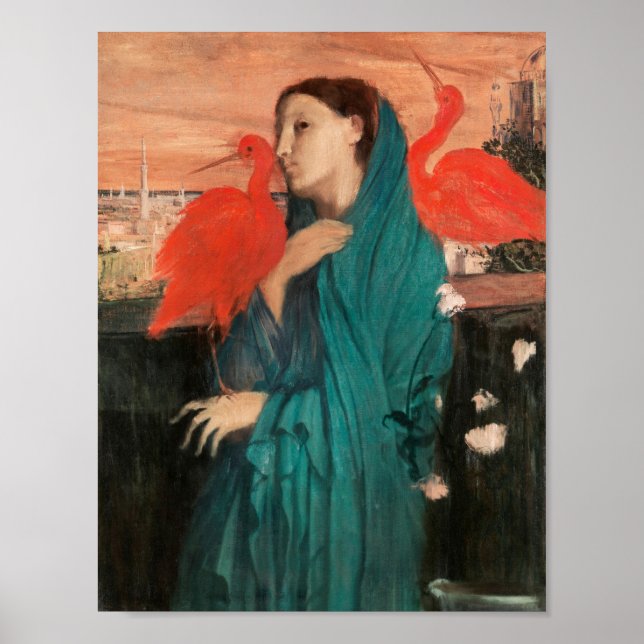 Young Woman with Ibis, Degas Poster (Framsidan)