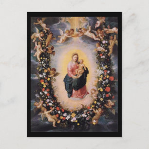 Younger Madonna with Child Balen Brueghel Postcard Vykort