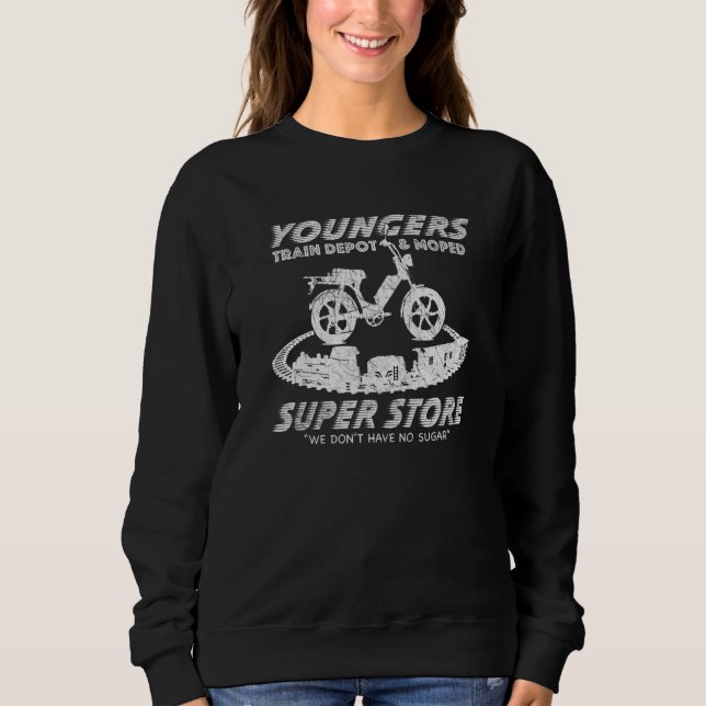 Youngers Train Depot & Moped Super Store T Shirt (Framsida)