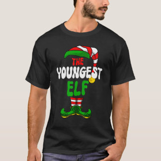 Youngest Elf Family Matching Group Merry Christmas T Shirt