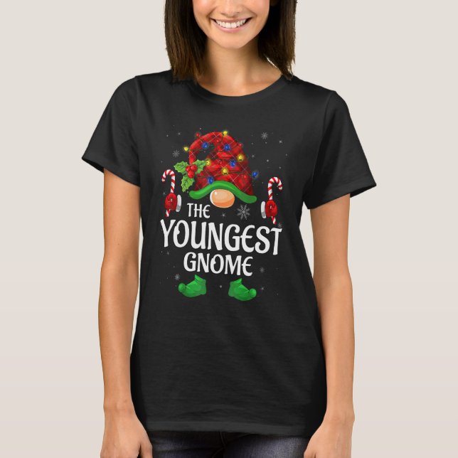 Youngest Gnome Buffalo Red Play Matching Family C T Shirt (Framsida)