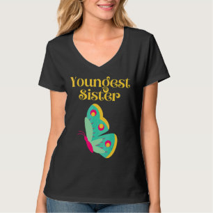 Youngest Sister Butterfly Children Syskon Cute Si T Shirt
