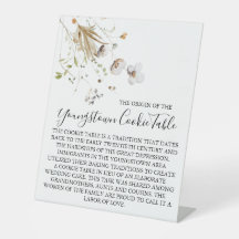 YOUNGSTOWN COOKIE BORD SIGN BRÖLLOP