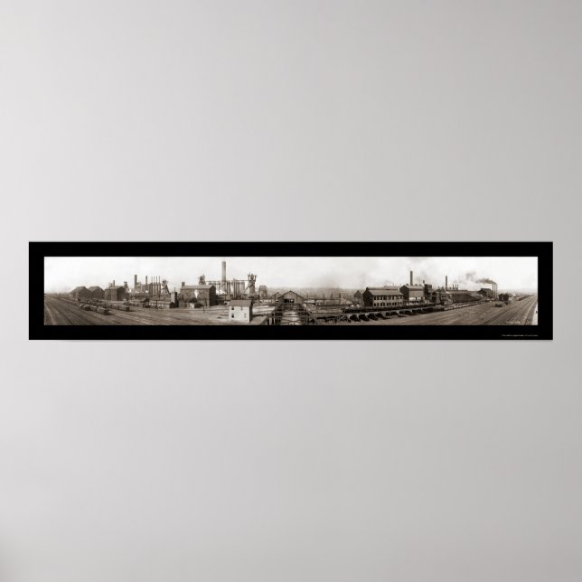 Youngstown OH Steel Photo 1910 Poster (Framsidan)