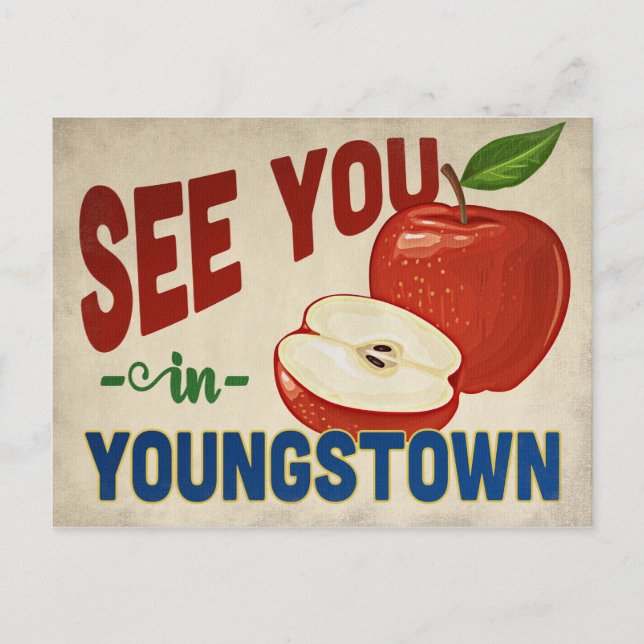 Youngstown Ohio Apple - Vintage resor Vykort (Framsida)