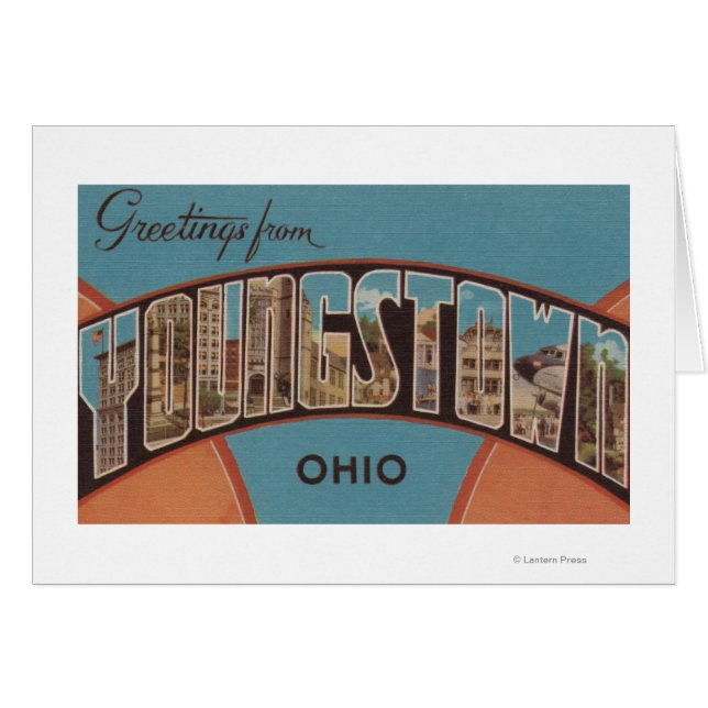 Youngstown, Ohio - Large Brev Scenes Hälsningskort (Framsidan Horizontal)