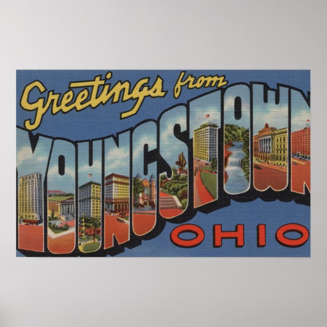 Youngstown, Ohio - Large Brev Scenes Poster (Framsidan)