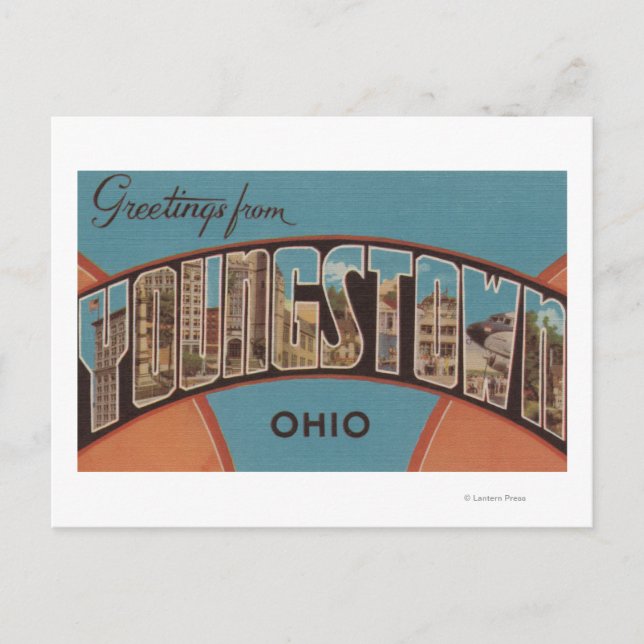 Youngstown, Ohio - Large Brev Scenes Vykort (Framsida)
