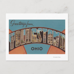 Youngstown, Ohio - Large Brev Scenes Vykort