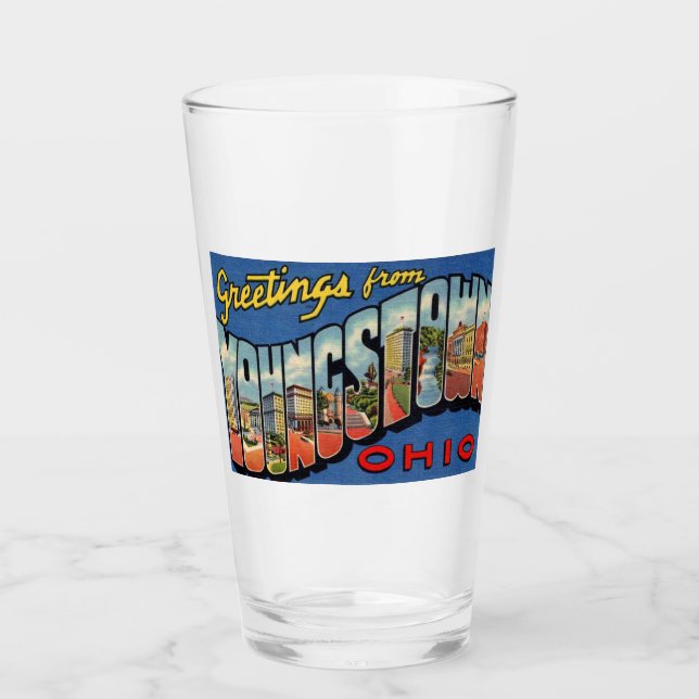 YOUNGSTOWN OHIO PINT GLASS GLASKOPP (Framsida)