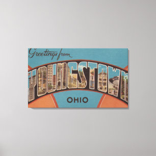 Youngstown Ohio - stora brevplatser 2 Canvastryck