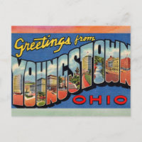 Youngstown Ohio Vintage resor vykort