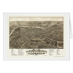 Youngstown panorama- karta för OH - 1882 Hälsningskort