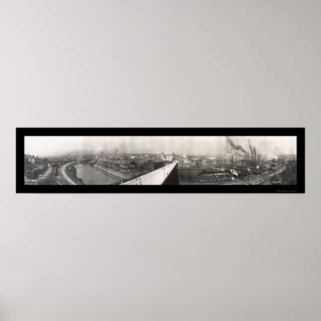 Youngstown Panoramic Photo 1905 Poster (Framsidan)