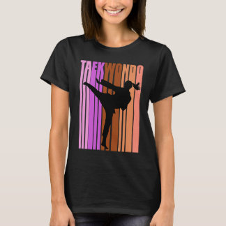 Youngtjejer Retro Karate Birthday Rött vitt blått  T Shirt