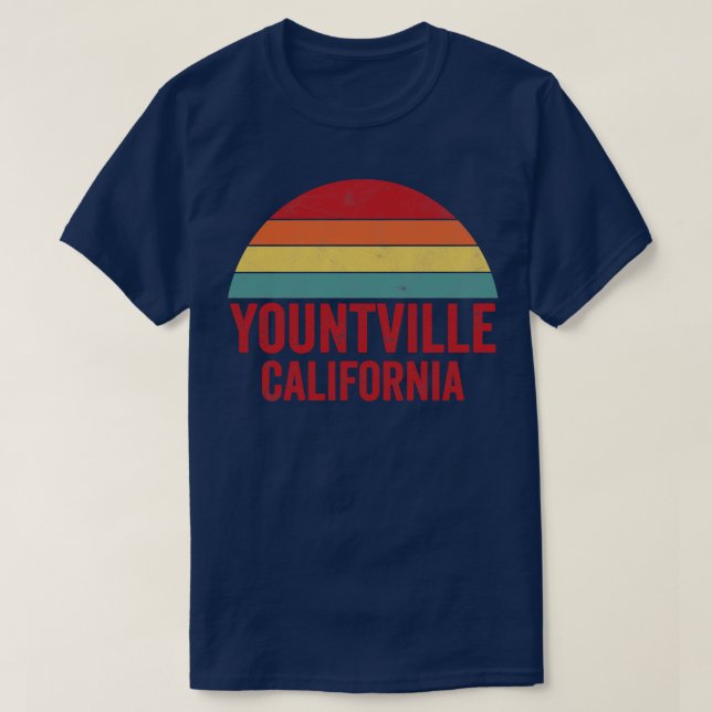 Yountville California CA T Shirt (Design framsida)