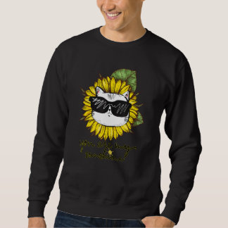 Your Are My Sunshine Cat Sunflower Cat Lång Ärmad Tröja