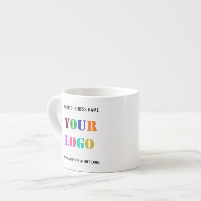 Your Branded Logo and Text Business Espresso Mug Espressomugg (Framsida vänster)