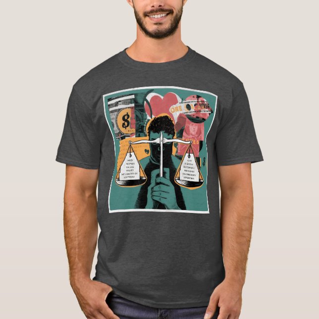 Your budget speaks louder than words Show where y  T Shirt (Framsida)