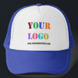 Your Business Logo and Custom Text Promotional Hat Keps<br><div class="desc">Custom Font and Color - Personalized Trucker Hats with Your Company Logo and Text Promotional Business Hat / Baseball Caps Gift - Add Your Logo / Image - Photo or QR Code / and Website or Custom Text - Resize and move elements with Customization tool. Choose font / size /...</div>