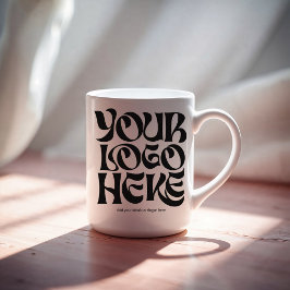 Your Business Logo and Text Simple 2 side Kaffemugg