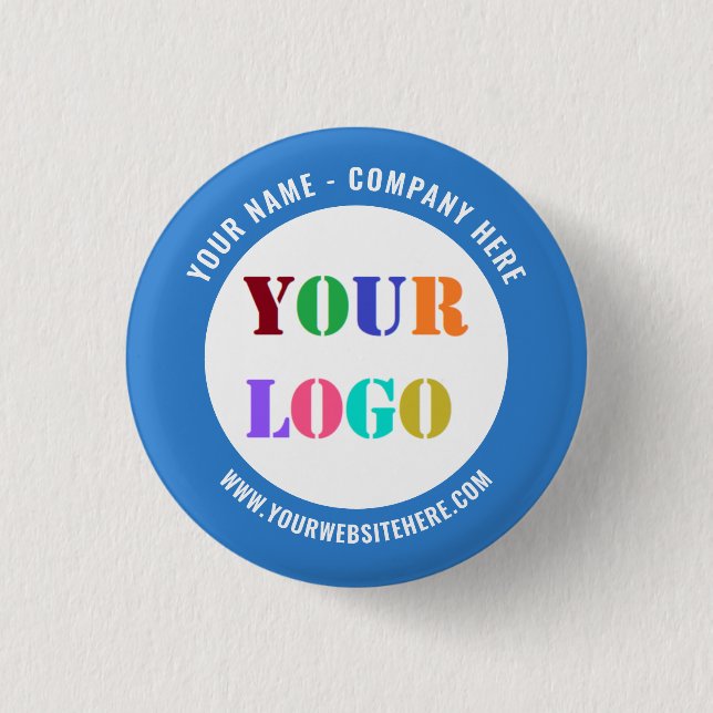 Your Business Logo Branded Promotional Button Knapp (Framsida)