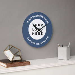 Your Business Logo Simple and Professional Navy Stor Klocka