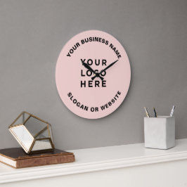 Your Business Logo Simple and Professional Pink Stor Klocka