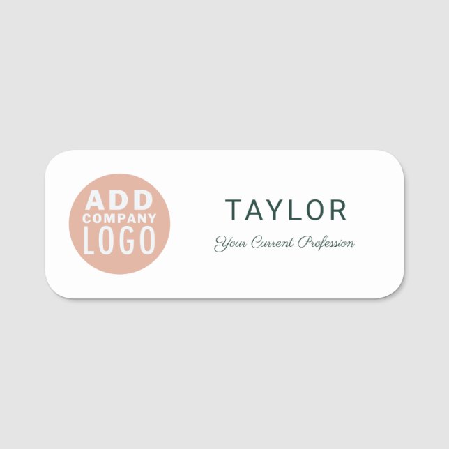 Your Business Logo Simple Employees Namnbricka (Framsida)
