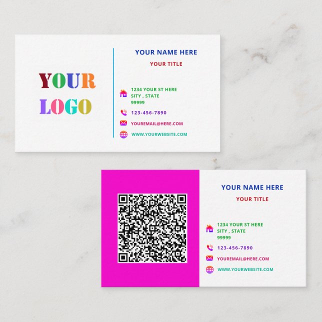 Your Colorful Promotional Business Cards Template Visitkort (Fram/baksida)