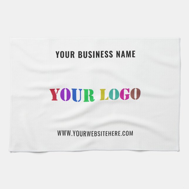 Your Company Logo Branded Kitchen Towel Template Kökshandduk (Horisontell)