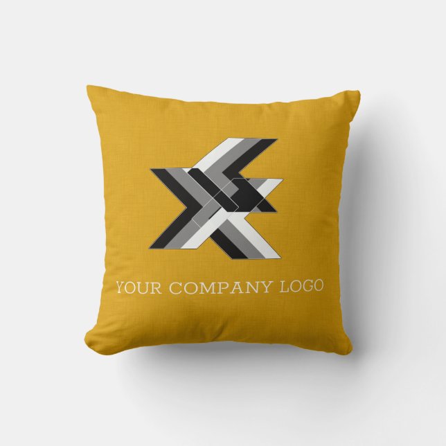 YOUR COMPANY LOGO,personalized Throw Pillow Kudde (Framsida)