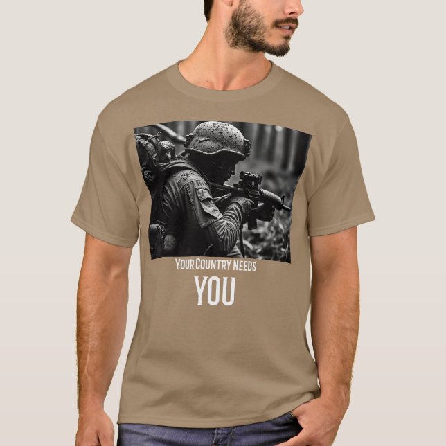 Your Country Needs You T Shirt (Framsida)