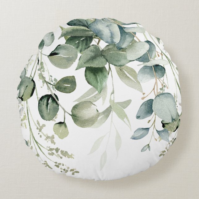 Your Custom Sturdy Spun Polyester Round Pouf Rund Kudde (Framsidan)