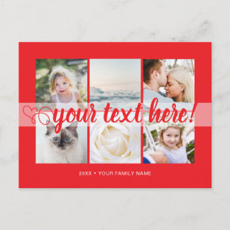 Your custom text 6 photos collage universal vykort