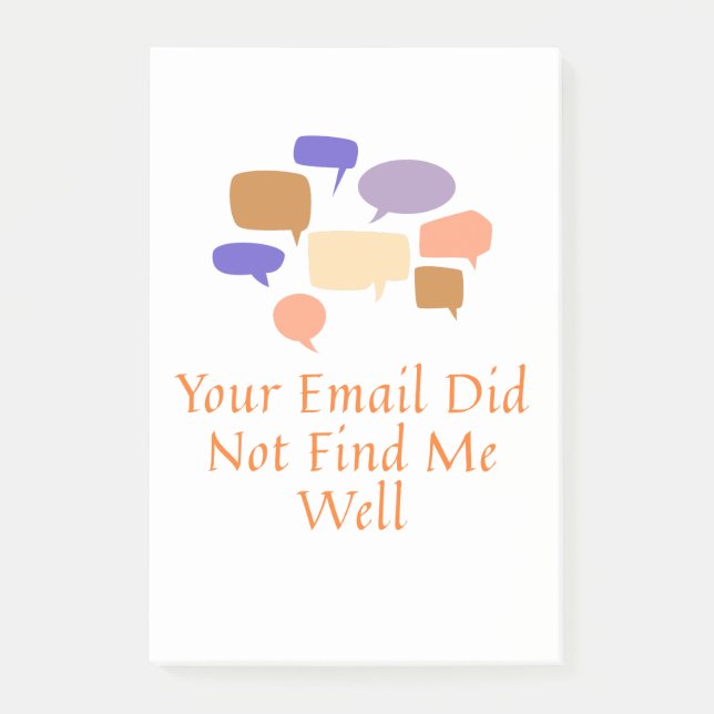 Your Email Did Not Find Me Well Post-it Block (Framsida)