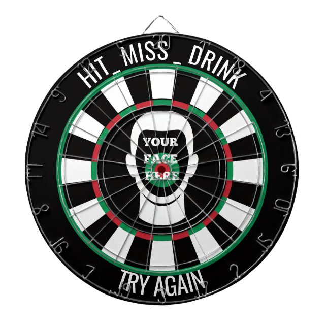 Your Face Here Dartboard  Funny Drinking Dartboard Darttavla (Framsidan)