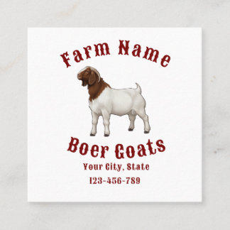 Your Farm Boer Goats Fyrkantigt Visitkort