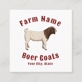 Your Farm Boer Goats Fyrkantigt Visitkort
