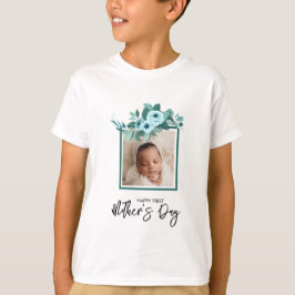 Your First Mother's Day Rose Greenery Photo T Shirt