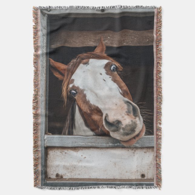 Your Horse Photo Pony Custom Equestrian Gift Filt (Framsidan Vertikal)